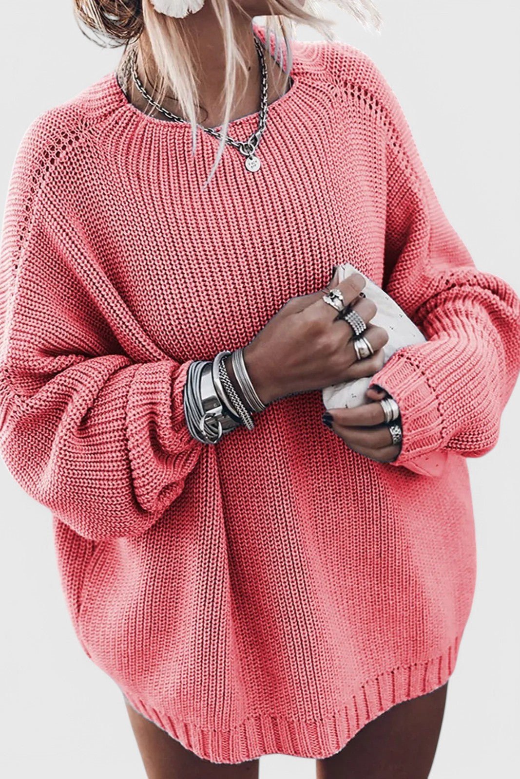 Lana | Lockerer Strickpullover in Beige