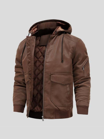 Leander | Braune Kapuzenjacke