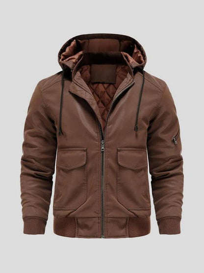 Leander | Braune Kapuzenjacke