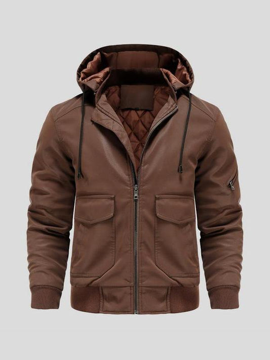 Leander | Braune Kapuzenjacke