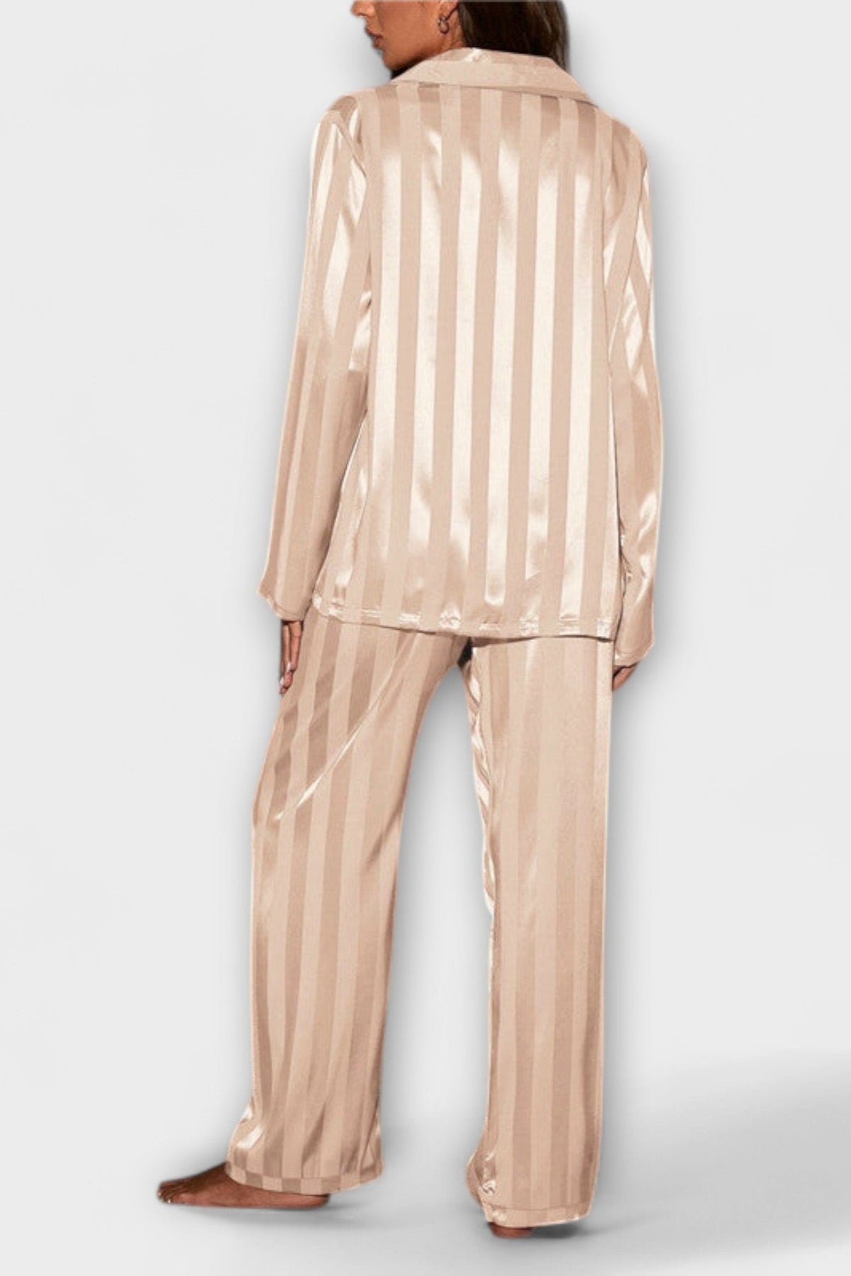 Laura | Satin-Look-Hemd & Hose Set