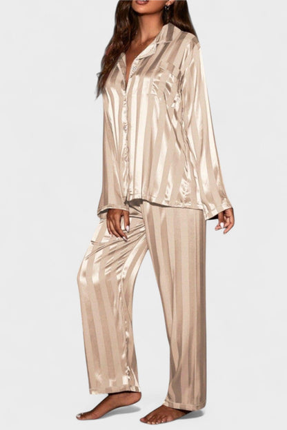 Laura | Satin-Look-Hemd & Hose Set