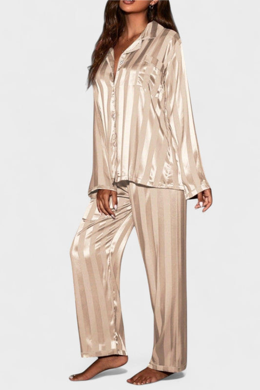 Laura | Satin-Look-Hemd & Hose Set
