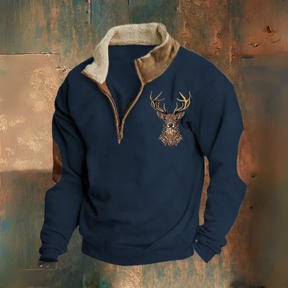 Lorenz | Braunes Sweatshirt mit Hirschmotiv