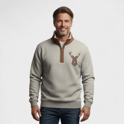 Lorenz | Braunes Sweatshirt mit Hirschmotiv