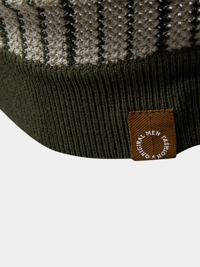 Lars | Gestreiftes Strick-Poloshirt mit Knopfleiste