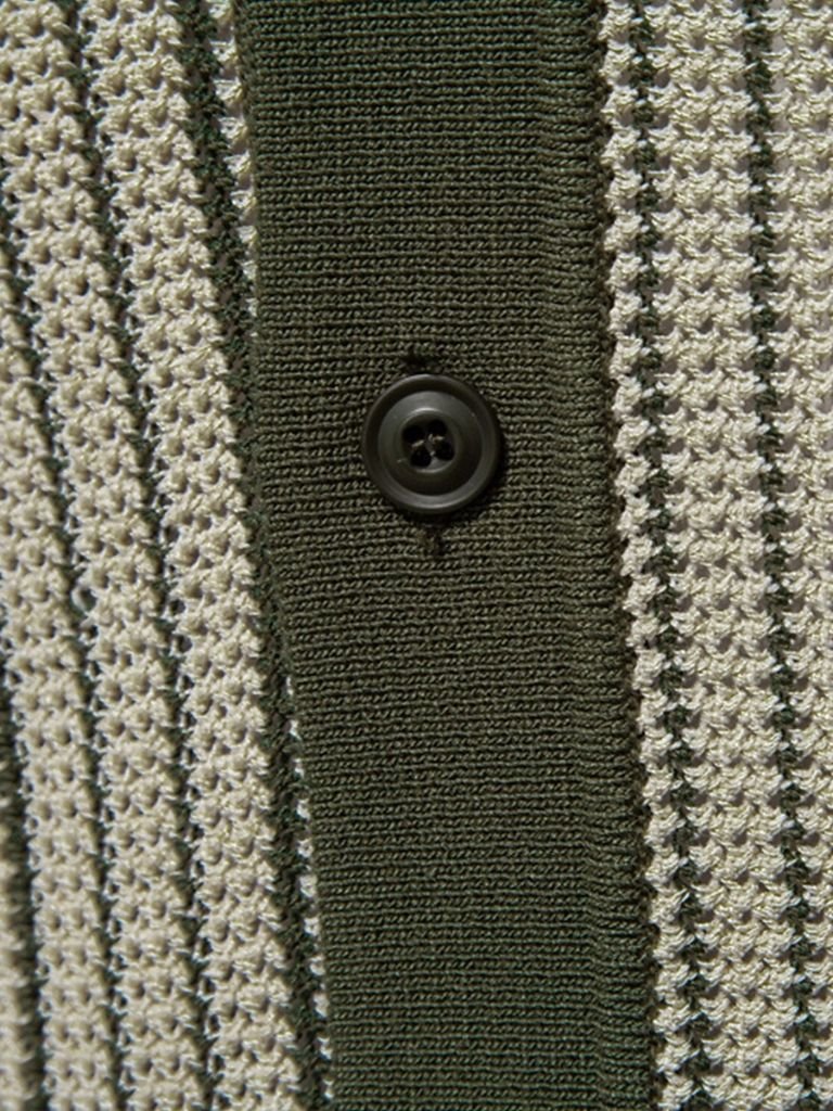 Lars | Gestreiftes Strick-Poloshirt mit Knopfleiste