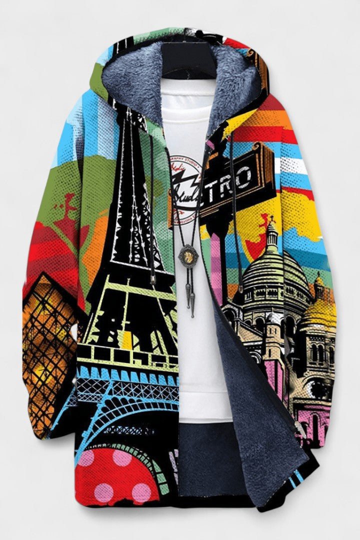 Lindsey | Kapuzenjacke mit Paris-Motiv