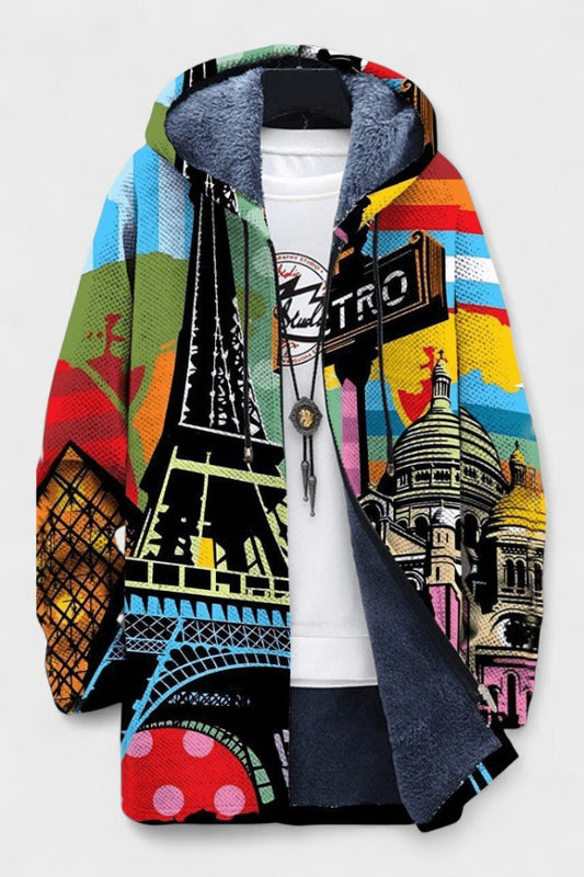 Lindsey | Kapuzenjacke mit Paris-Motiv