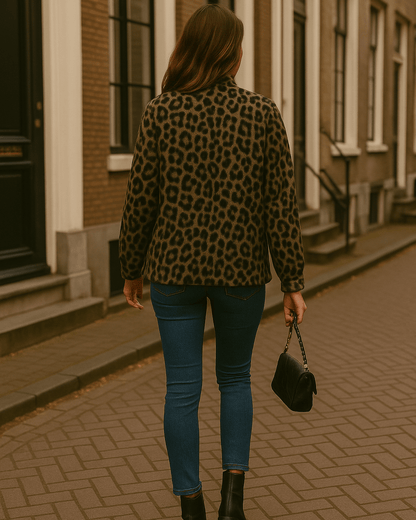 Leona | Bomberjacke mit Leopardenmuster