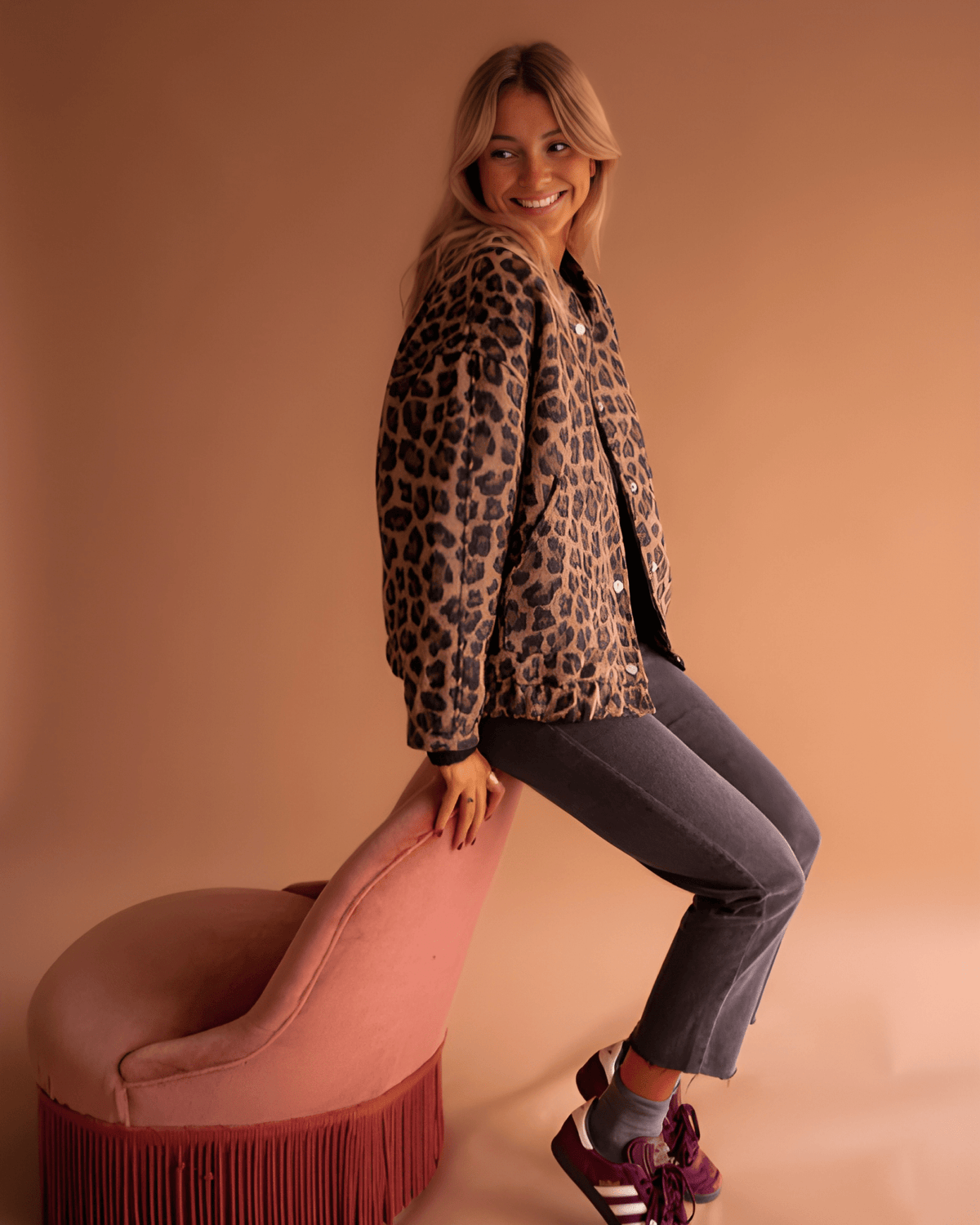 Leona | Bomberjacke mit Leopardenmuster
