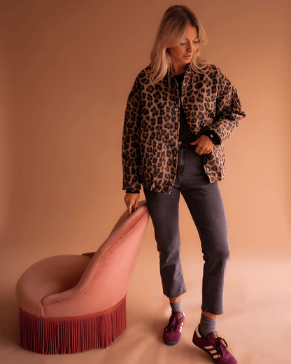 Leona | Bomberjacke mit Leopardenmuster