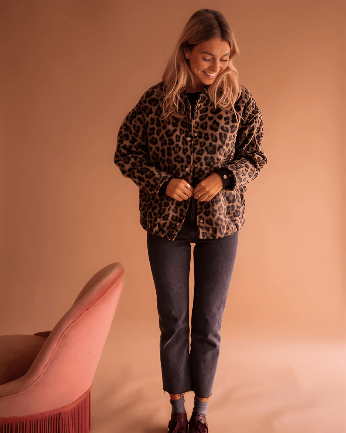 Leona | Bomberjacke mit Leopardenmuster