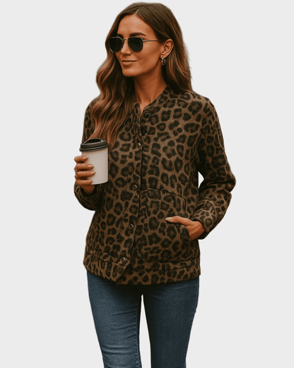 Leona | Bomberjacke mit Leopardenmuster