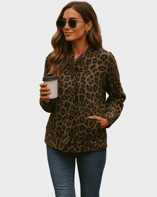 Leona | Bomberjacke mit Leopardenmuster