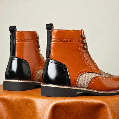 Leopold | Hellbraune Brogue-Schnürstiefel