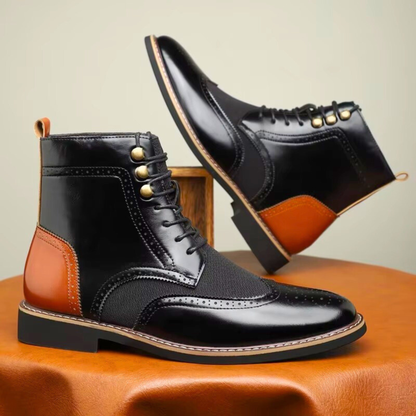 Leopold | Hellbraune Brogue-Schnürstiefel