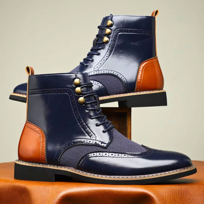 Leopold | Hellbraune Brogue-Schnürstiefel