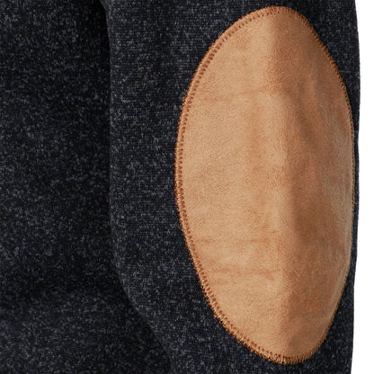 Lukas | Anthrazitfarbener Strickpullover mit Troyerkragen