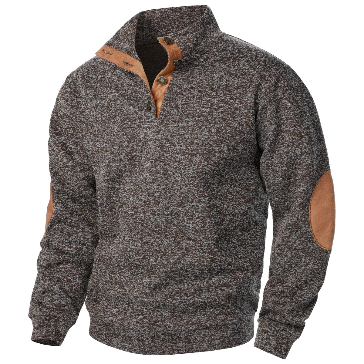 Lukas | Anthrazitfarbener Strickpullover mit Troyerkragen