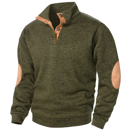 Lukas | Anthrazitfarbener Strickpullover mit Troyerkragen