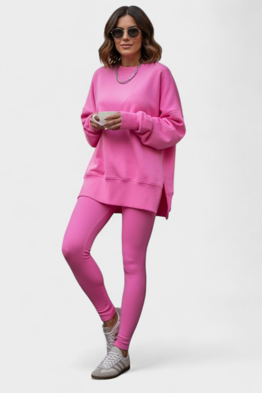 Olivia | Lockeres Langarm-Oberteil & Hose Set