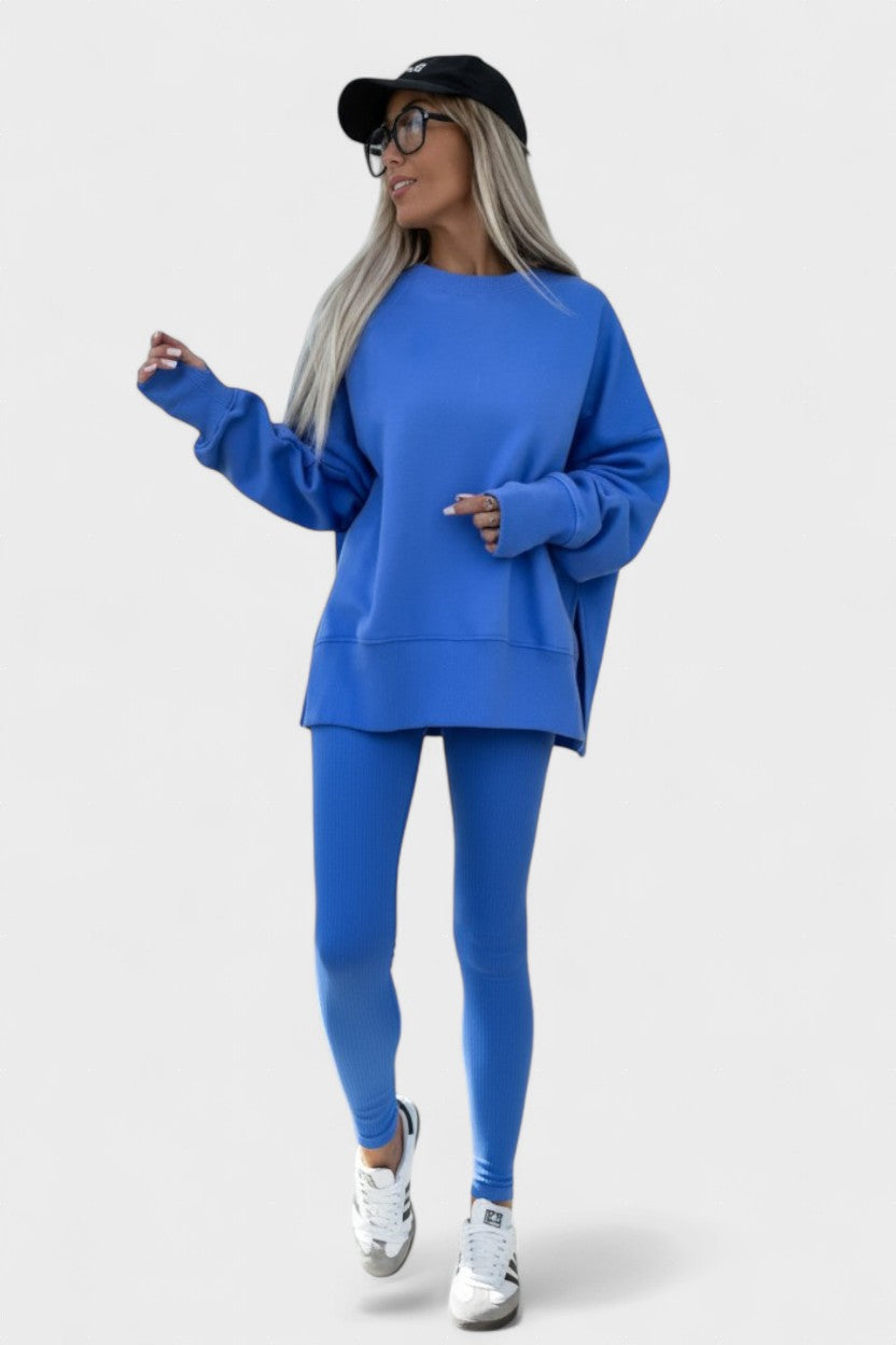 Olivia | Lockeres Langarm-Oberteil & Hose Set
