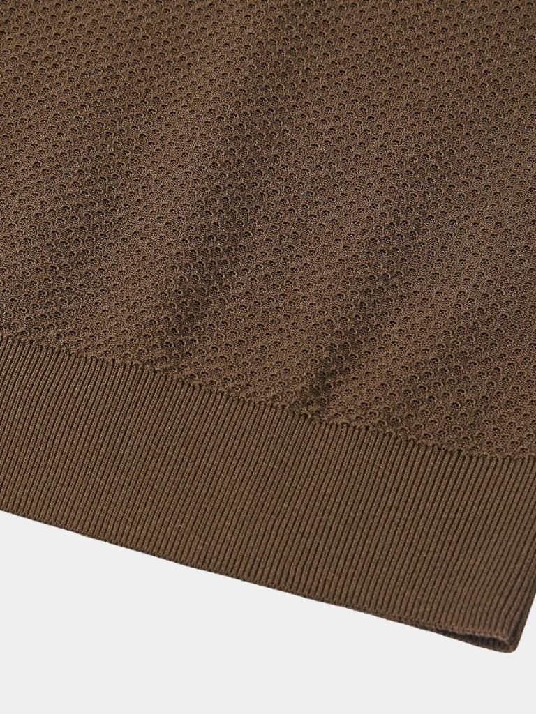 Manfred | Strick-Poloshirt mit offenem Kragen