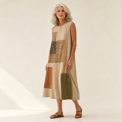 Annemarie | Ärmelloses Sommerkleid im Patchwork-Look