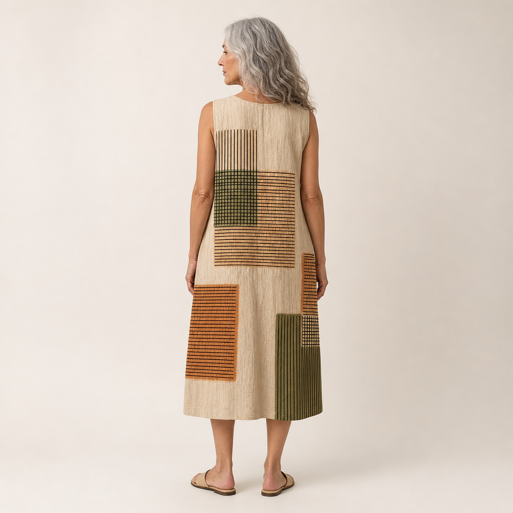 Annemarie | Ärmelloses Sommerkleid im Patchwork-Look