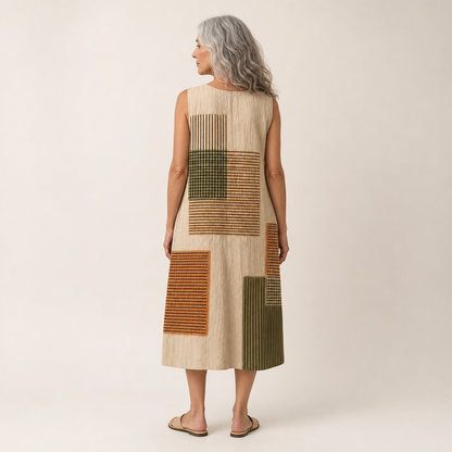 Annemarie | Ärmelloses Sommerkleid im Patchwork-Look
