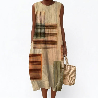 Annemarie | Ärmelloses Sommerkleid im Patchwork-Look