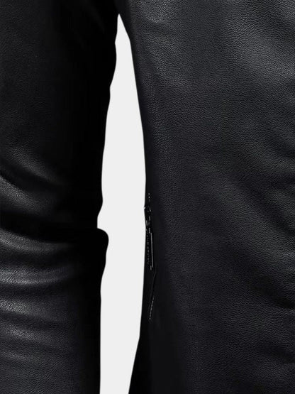 Lothar | Schwarze Jacke in Lederoptik