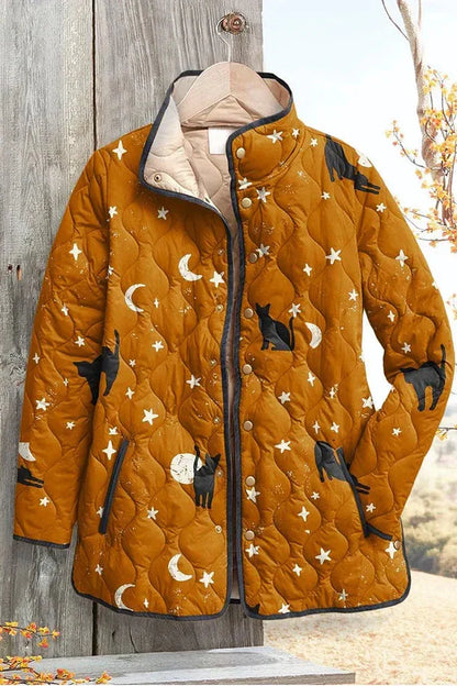 Luisa | Gesteppte Jacke mit grafischem Streifenmuster