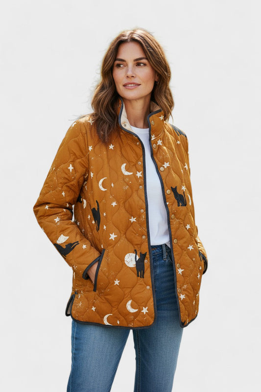 Luisa | Gesteppte Jacke mit grafischem Streifenmuster