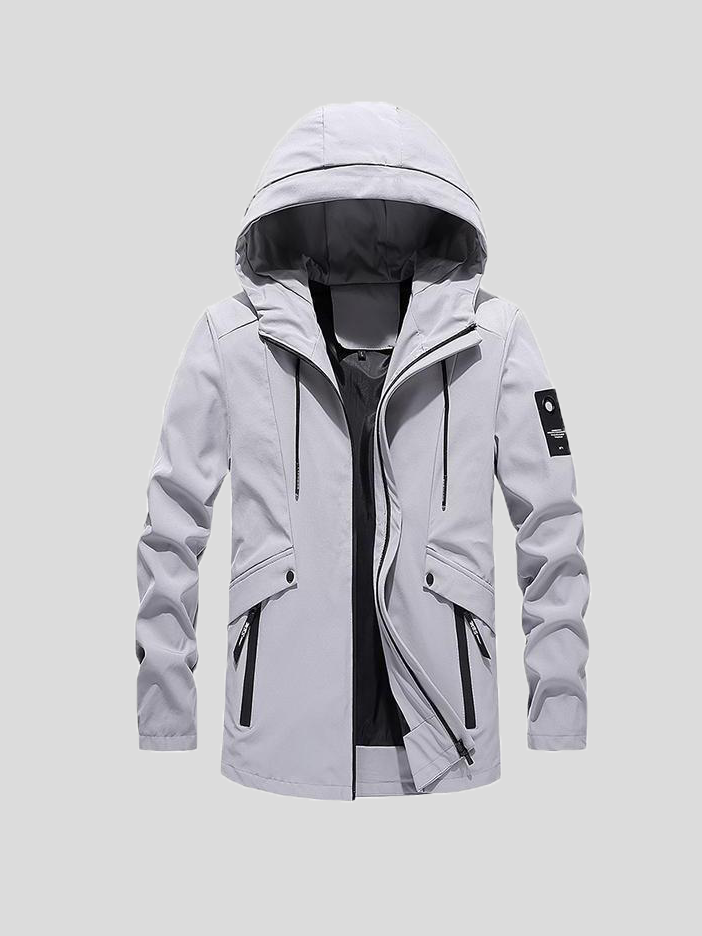 Max | Schwarze Outdoorjacke mit Kapuze