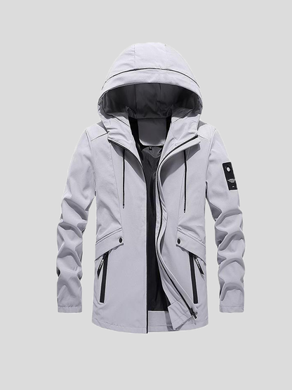 Max | Schwarze Outdoorjacke mit Kapuze