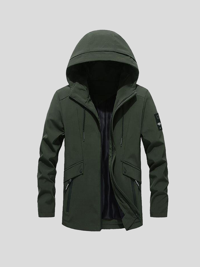 Max | Schwarze Outdoorjacke mit Kapuze