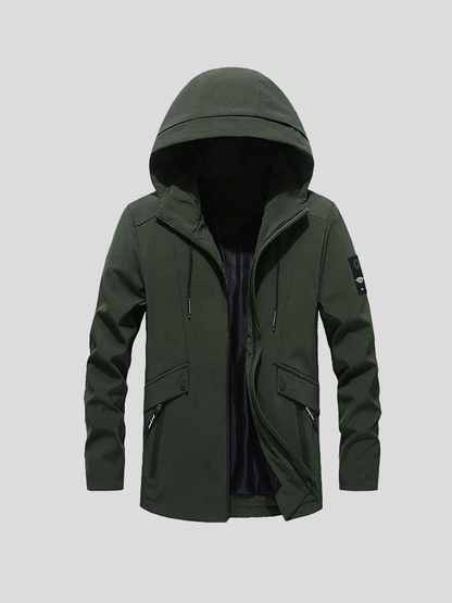 Max | Schwarze Outdoorjacke mit Kapuze