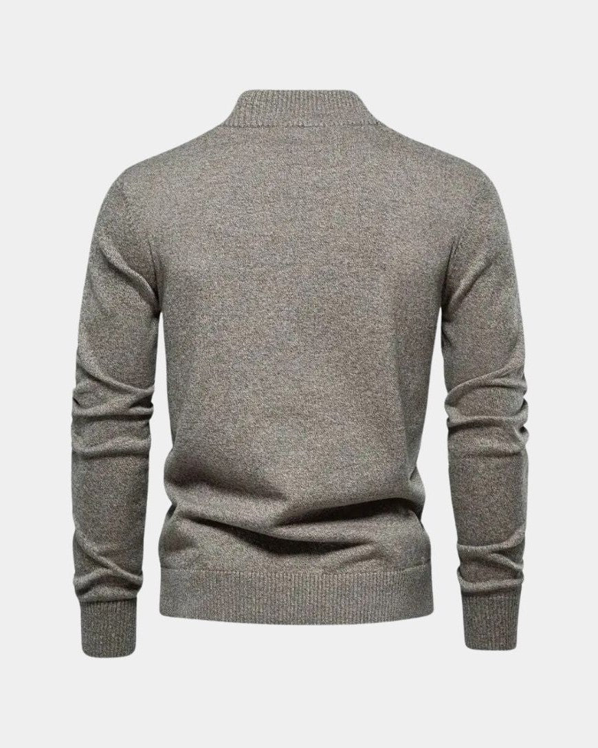 Max | Graue Strickjacke mit Knöpfen