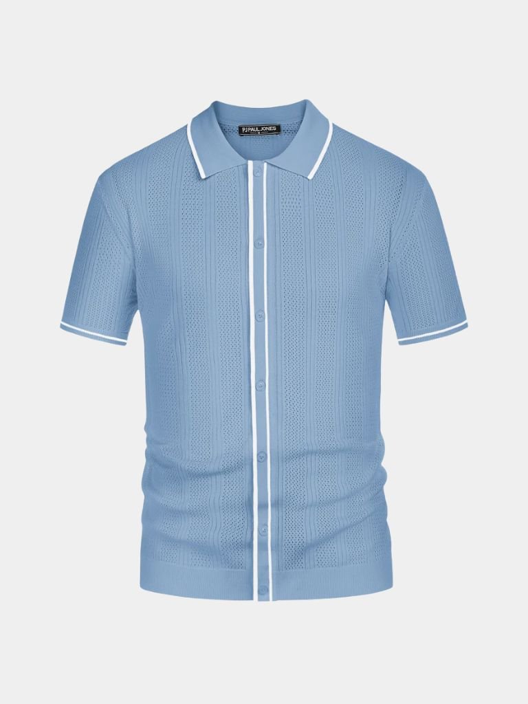 Max | Cremefarbenes Strick-Poloshirt mit Reißverschluss