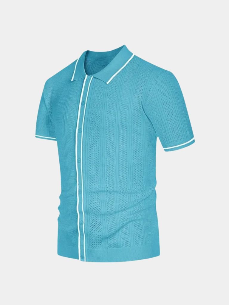Max | Cremefarbenes Strick-Poloshirt mit Reißverschluss