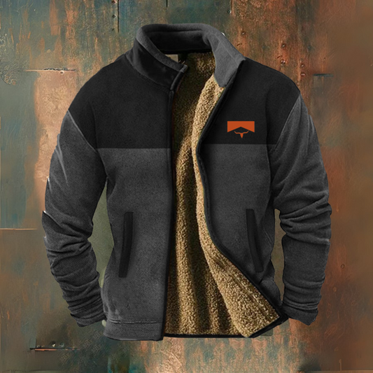 Norbert | Schwarz-graue Fleecejacke