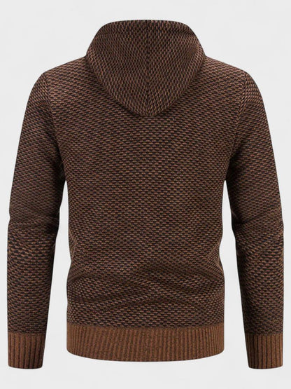 Magnus | Graue Strickjacke mit Kapuze