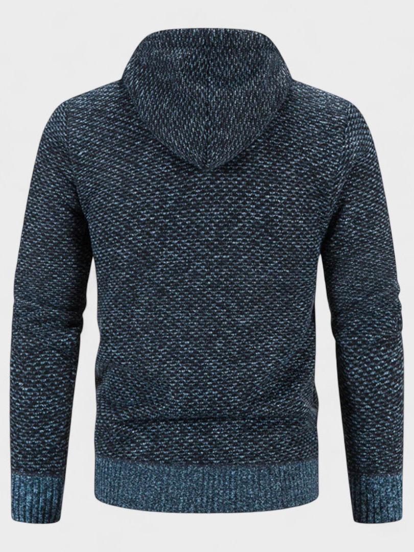 Magnus | Graue Strickjacke mit Kapuze