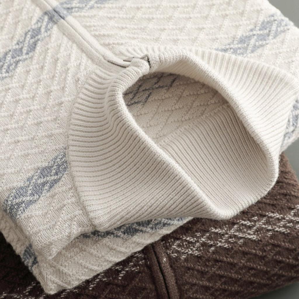 Ruth-Luise | Cardigan in Kaschmir-Optik mit Reißverschluss