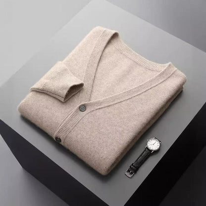 Erika-Luise | Cardigan in Kaschmir-Optik mit Knopfverschluss