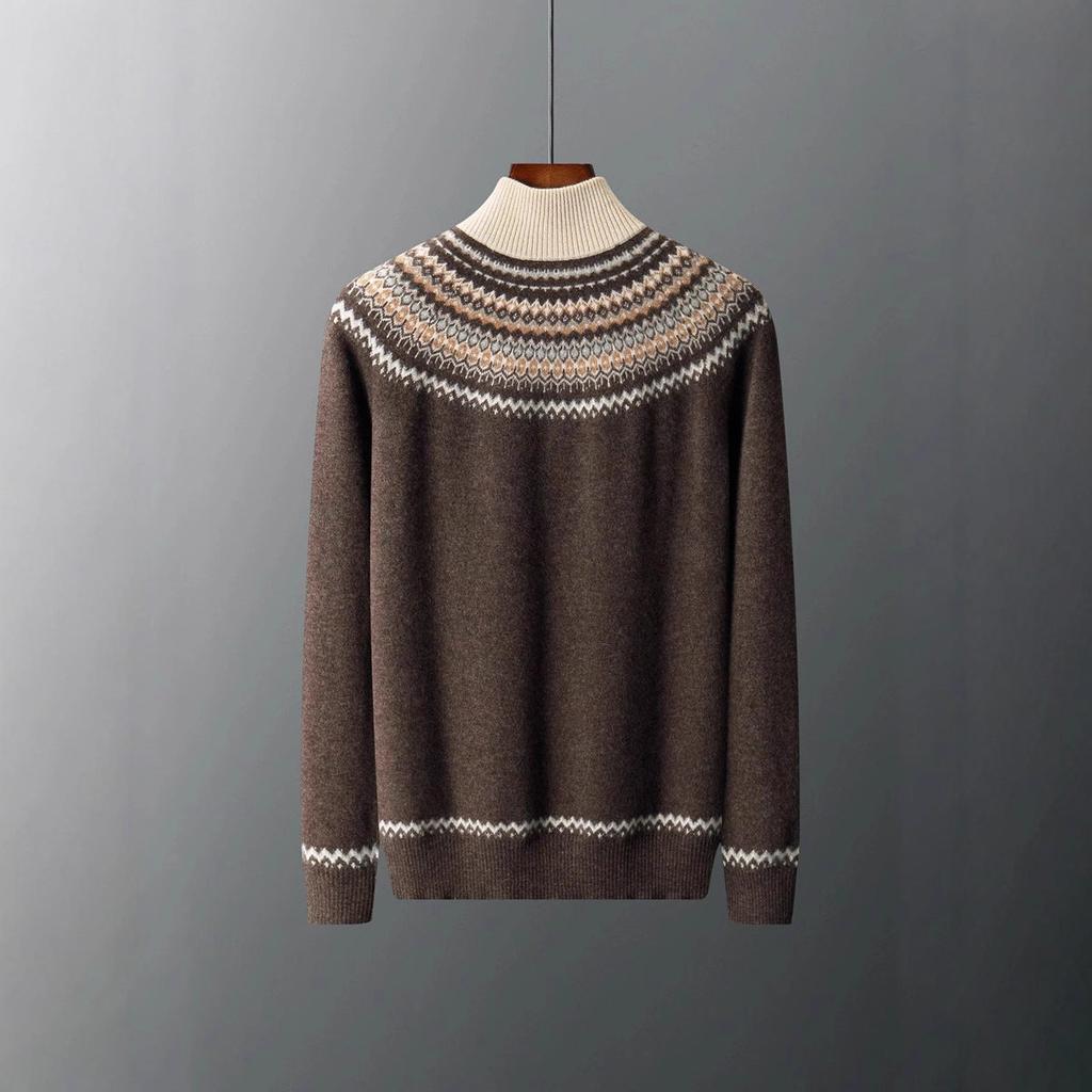 Dorle-Luise | Pullover in Kaschmir-Optik mit alpinem Muster
