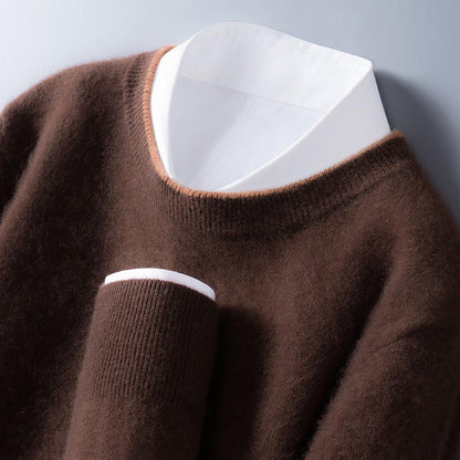 Heidi-Marie | Pullover in Kaschmir-Optik mit Kontrastkragen