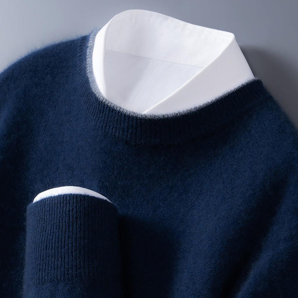Heidi-Marie | Pullover in Kaschmir-Optik mit Kontrastkragen